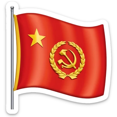 Es soll die ddr für lage sein als emoji Eins zu eins die flagge der ddr, schwarz roth gold und in der mitte dieses sozialistische ddr-zei sticker