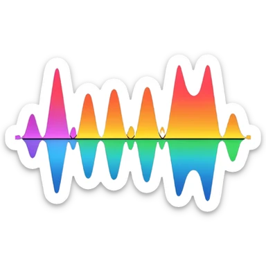 black audio spectrum, no color sticker