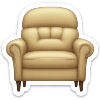 fat chair with legs poofy sticker