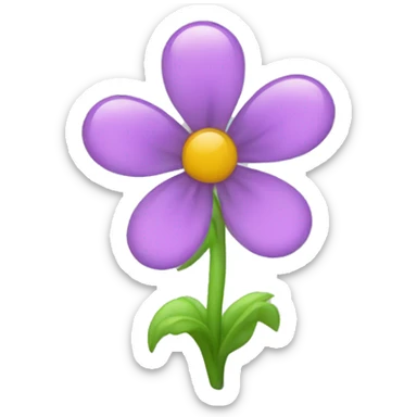 Glass flower  sticker