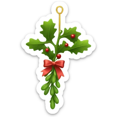 Mistletoe hanging sticker