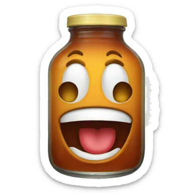 throwing up sauce jar sticker