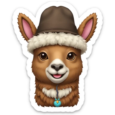 Llamas with hats sticker