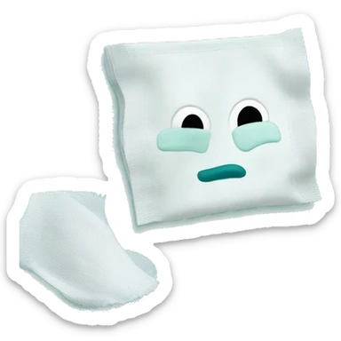 Plain White and teal wipes sticker