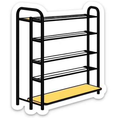 Shoe rack empty sticker