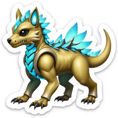 Wickerbeast-Protogen-Primagen-Gremz-Grem2-fusion-animal-hybrid-creature, full body  sticker