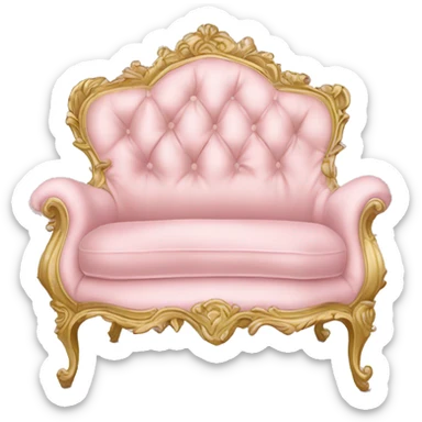 vintage pale pink rococo boudoir sticker