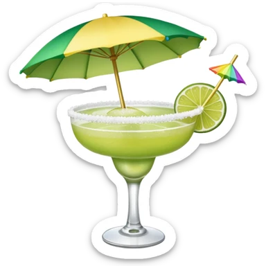 A margarita wearing a party hat. sticker