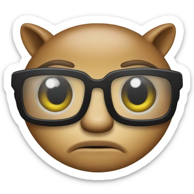 Rana con lentes sticker