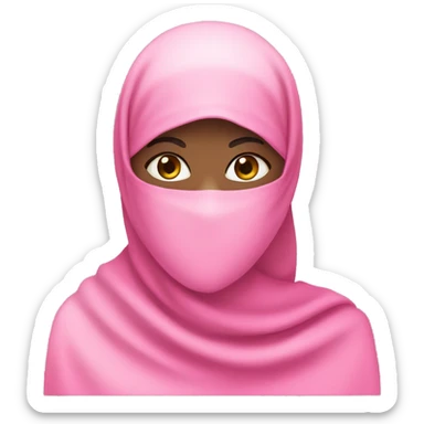 pink niqab wearing girly transgirl sticker