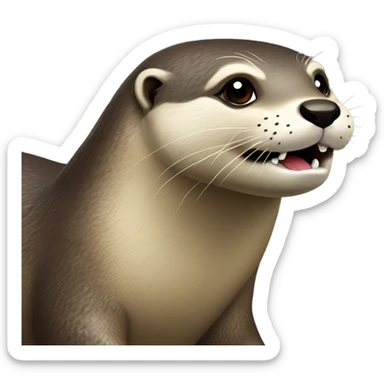 Loutre qui travaille sticker