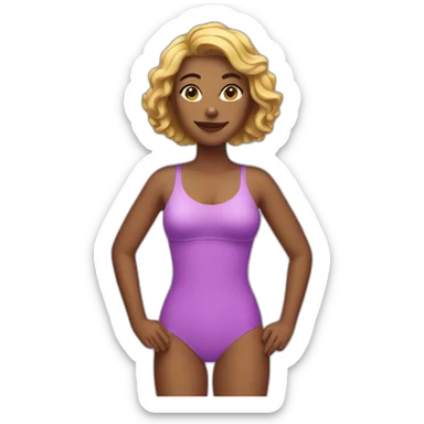 woman in bathing suit sticker