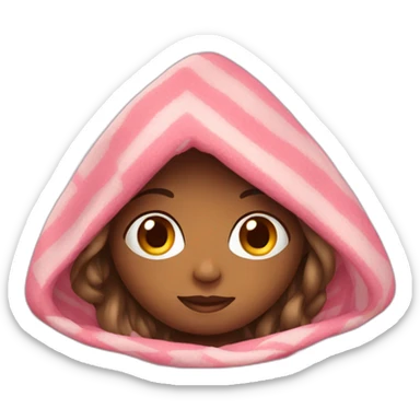 Girl in blanket sticker