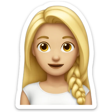 blonde girl had shaking sticker