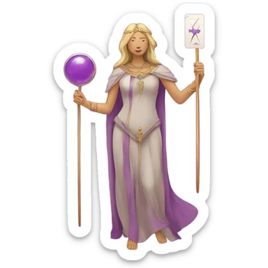 tarot cards purple colors sticker