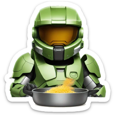 master chief cooking sticker