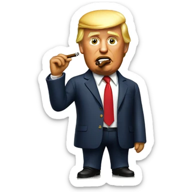 Donald trump smoking cigar  sticker