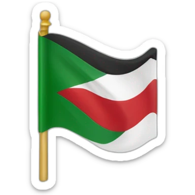 Drapeau Algérie avec la Palestine dessus sticker