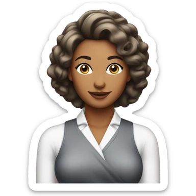 Good looking woman that recently got out of the beauty saloon sticker