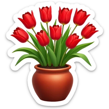 tulips pot sticker