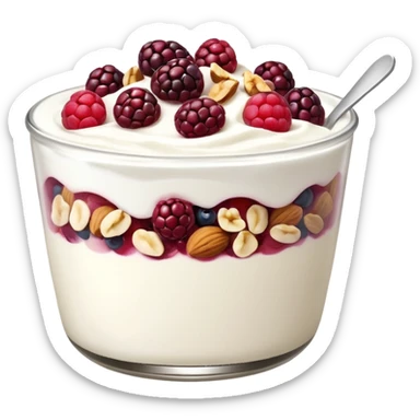 Greek Yogurt with Berries and Nuts sticker