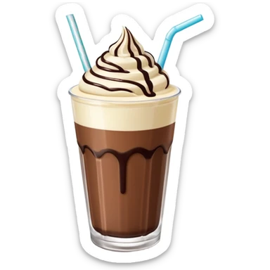 milkshake with msache sticker