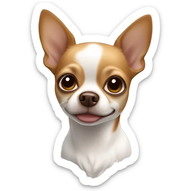 Brown and white chihuahua sticker