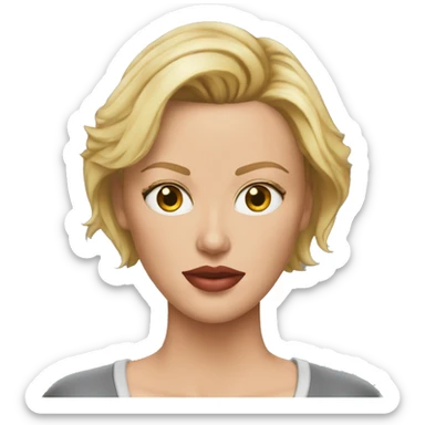 ultra realistic charlize theron wearing shirt sticker