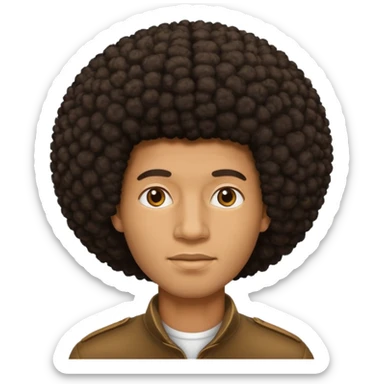 Black men hairstyle afro sticker
