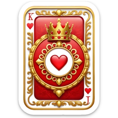 King of Hearts solitary  with out the card only the symbols sticker