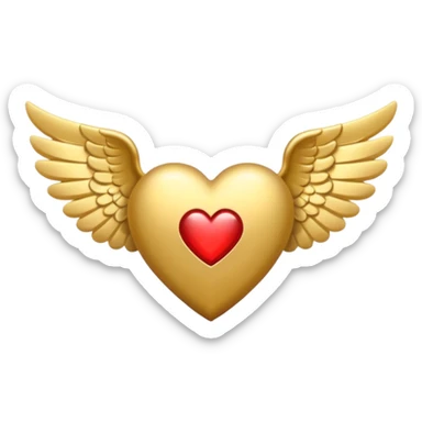 heart with angel wings sticker