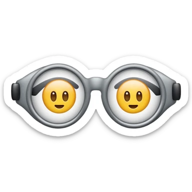 oculos de grau em um fundo branco sticker