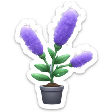 Lavender plant with sparkles sticker
