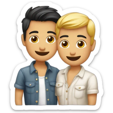 Gay couple german indonesien sticker