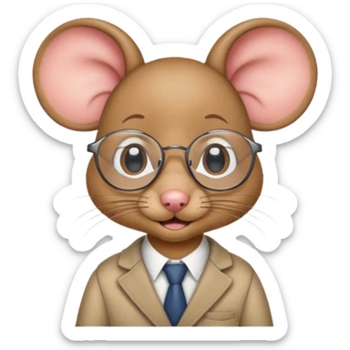 Petite souris à l'école sticker