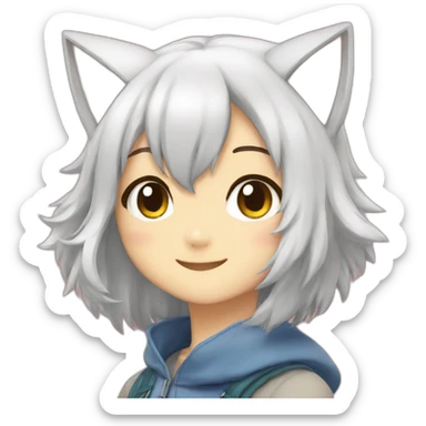 neko anime sticker