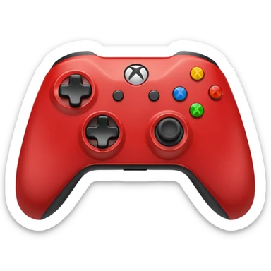 Xbox gamepad, red, front view sticker