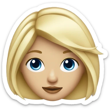 Blonde nightclub girl with blue eyes sticker