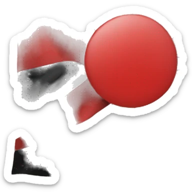 black and red flag with medium yellow circle in the centre sticker