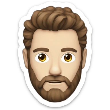 chet faker with his hair down sticker