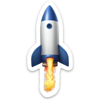 rocket lift off sticker