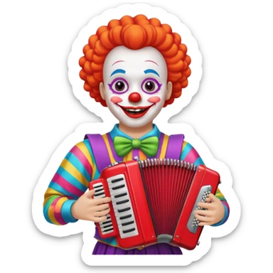  Clown with Accordion sticker
