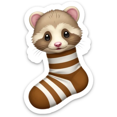 Ferret in a Sock sticker