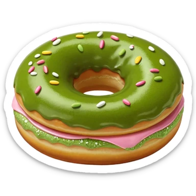 matcha doughnut sticker