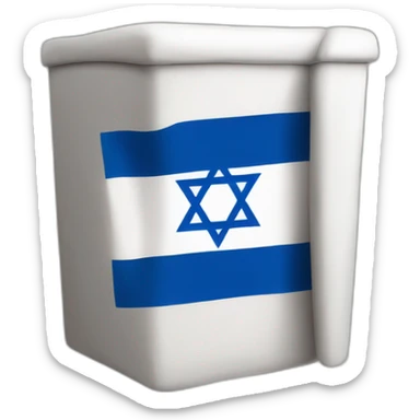 Israel flag in the mid poop sticker
