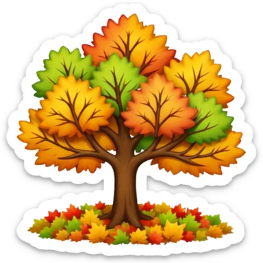 
autumn trees sticker