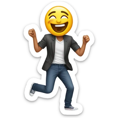 Laughing and knee slap  sticker