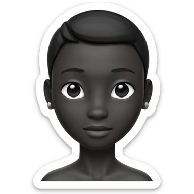 avatar monochrome black default 3d sticker