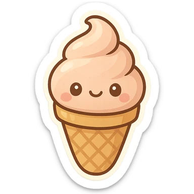 Ice cream cone sticker