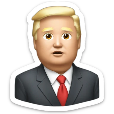 Trump avec embrassant Kim jong-un sticker